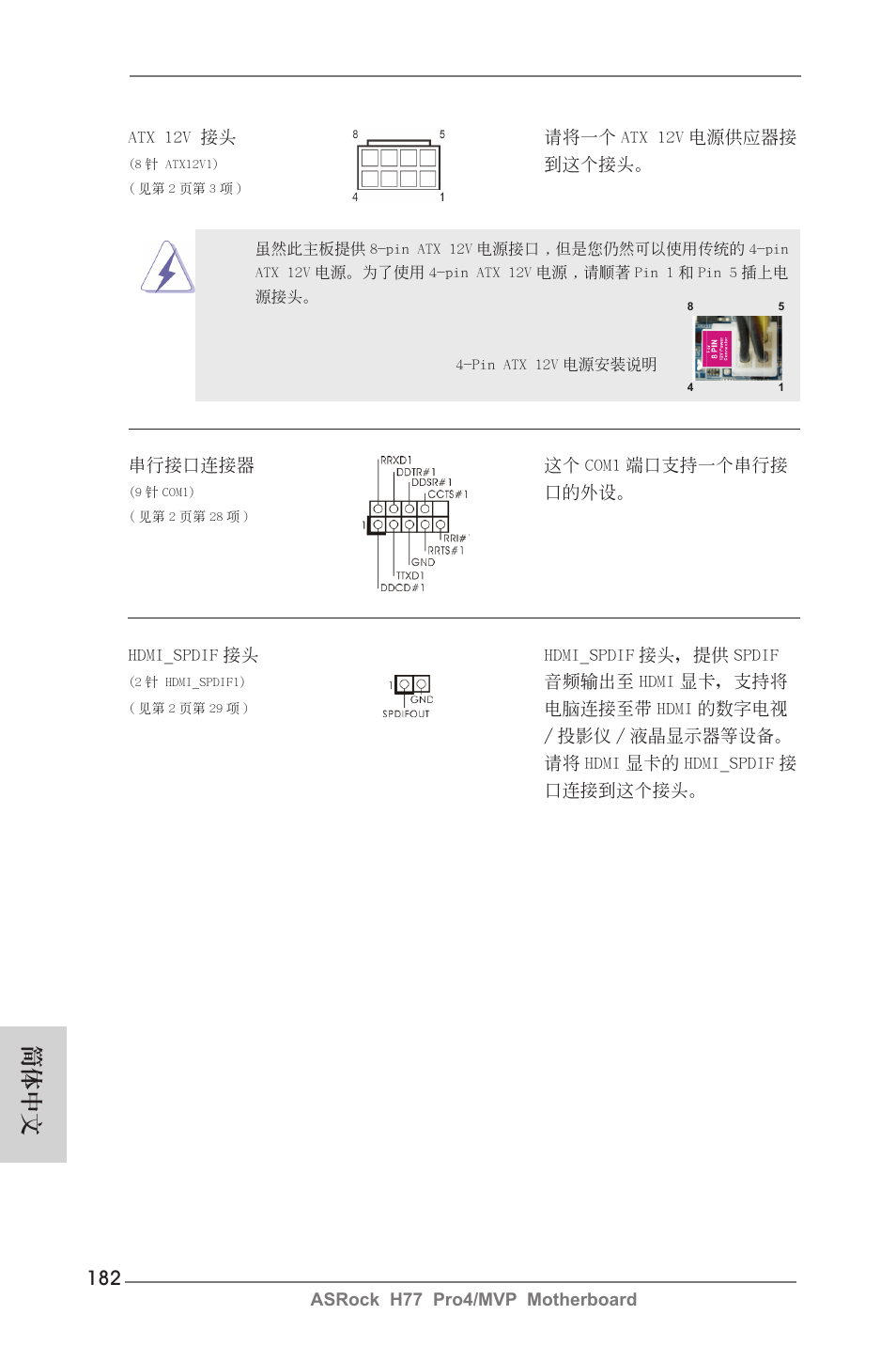 簡體中文 | ASRock H77 Pro4__MVP User Manual | Page 182 / 208