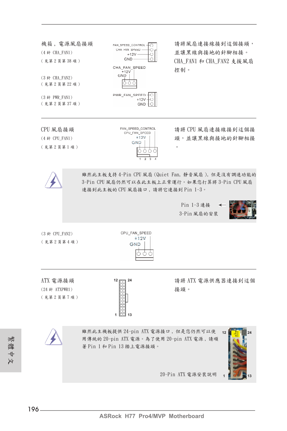 繁體中文 | ASRock H77 Pro4__MVP User Manual | Page 196 / 208