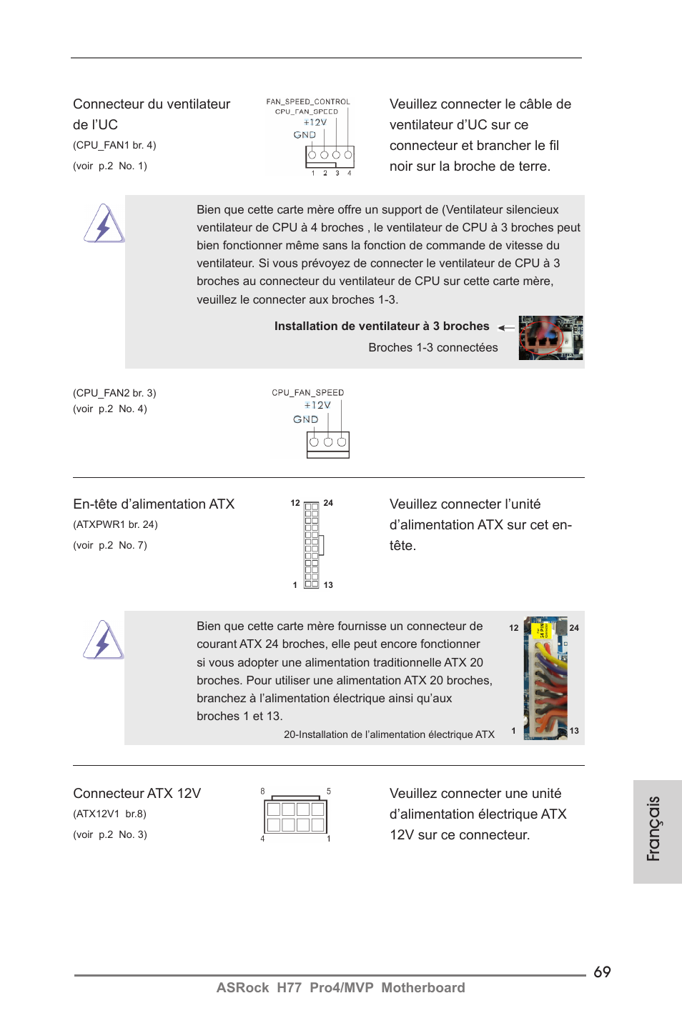 Français | ASRock H77 Pro4__MVP User Manual | Page 69 / 208