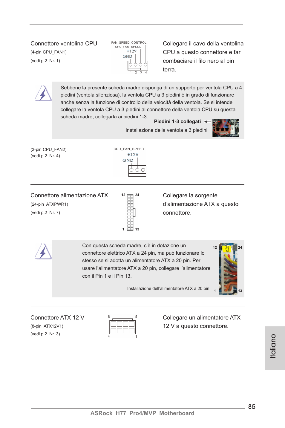 Italiano | ASRock H77 Pro4__MVP User Manual | Page 85 / 208