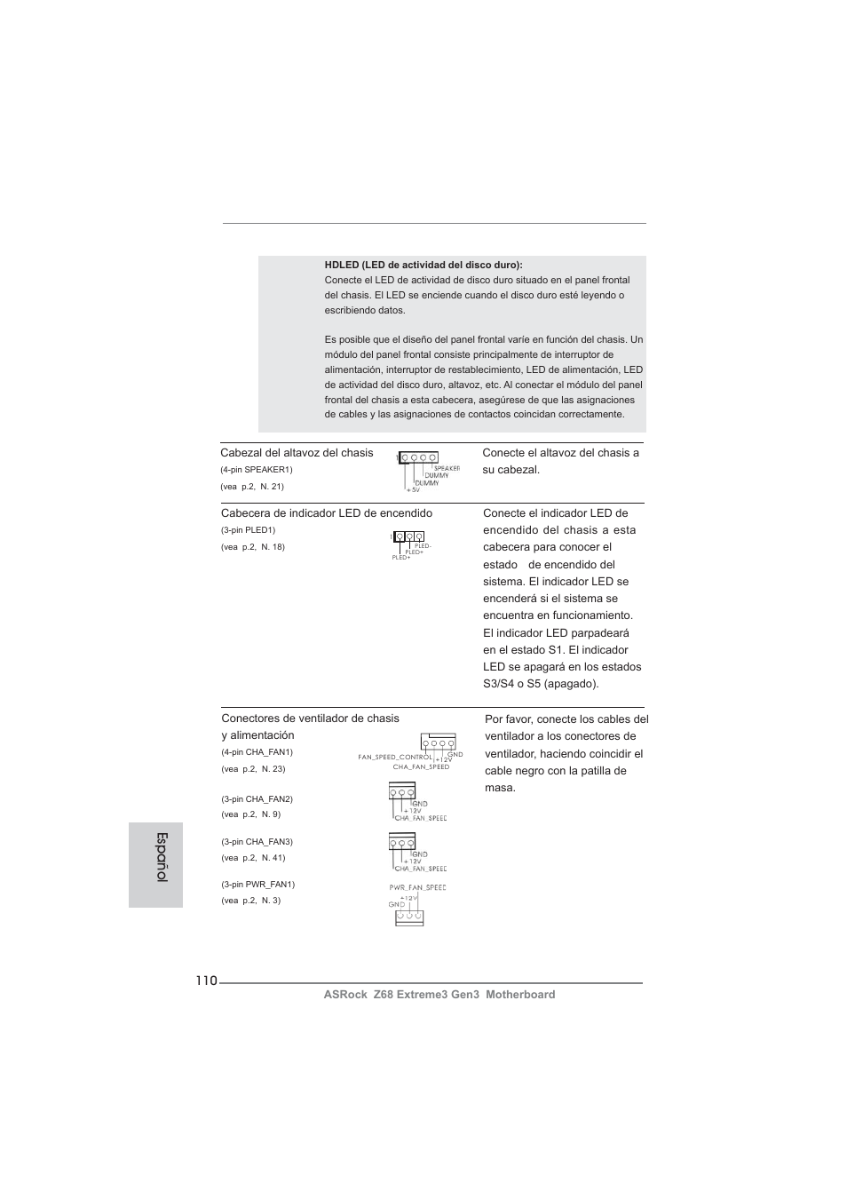 Español | ASRock Z68 Extreme3 Gen3 User Manual | Page 110 / 217