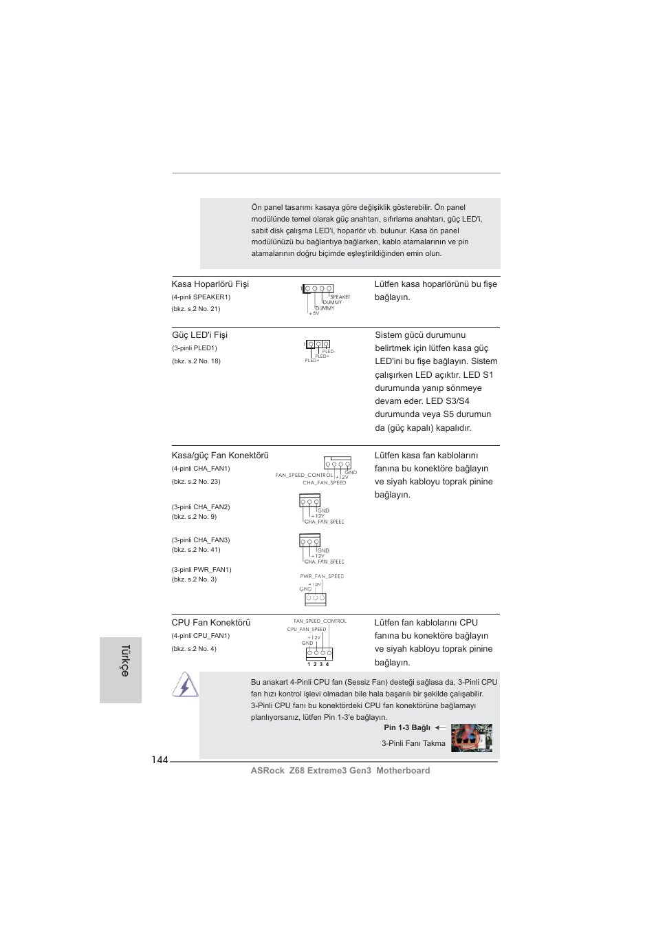 Türkçe | ASRock Z68 Extreme3 Gen3 User Manual | Page 144 / 217