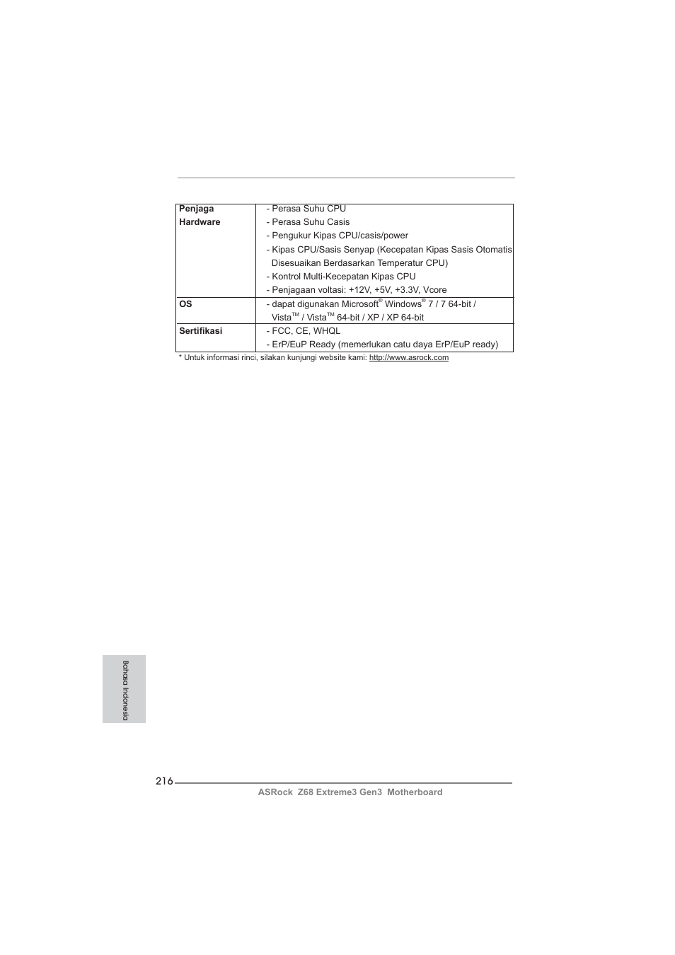 ASRock Z68 Extreme3 Gen3 User Manual | Page 216 / 217