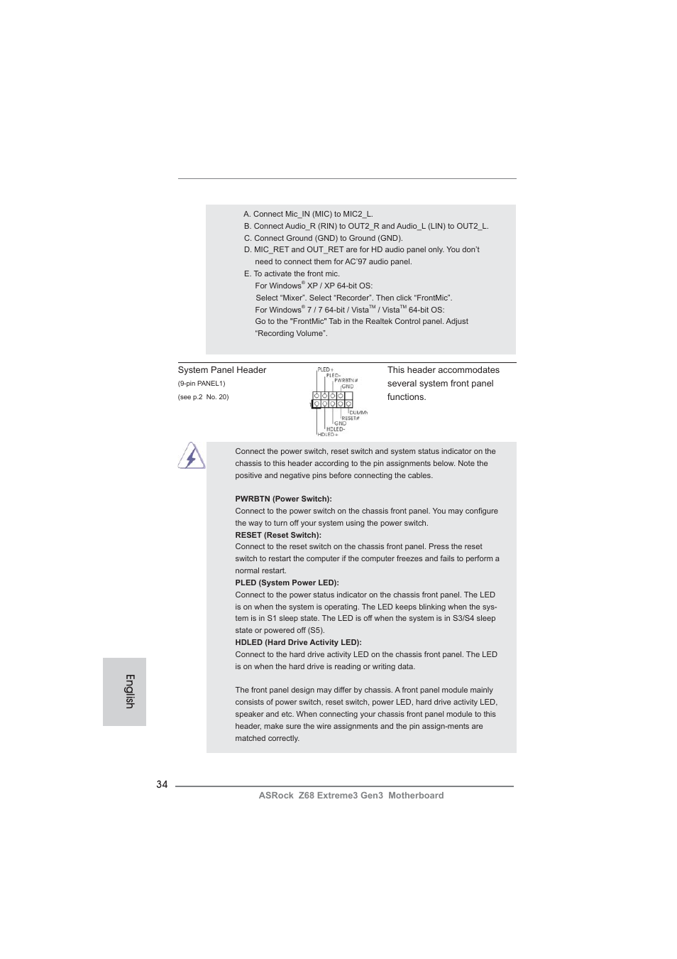 English | ASRock Z68 Extreme3 Gen3 User Manual | Page 34 / 217