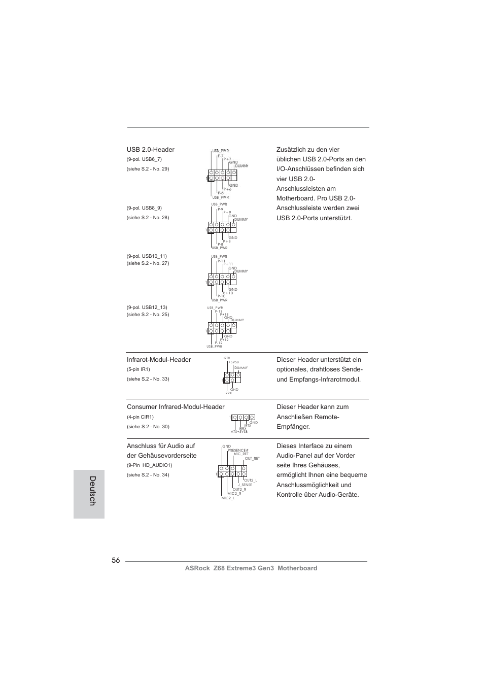 Deutsch | ASRock Z68 Extreme3 Gen3 User Manual | Page 56 / 217