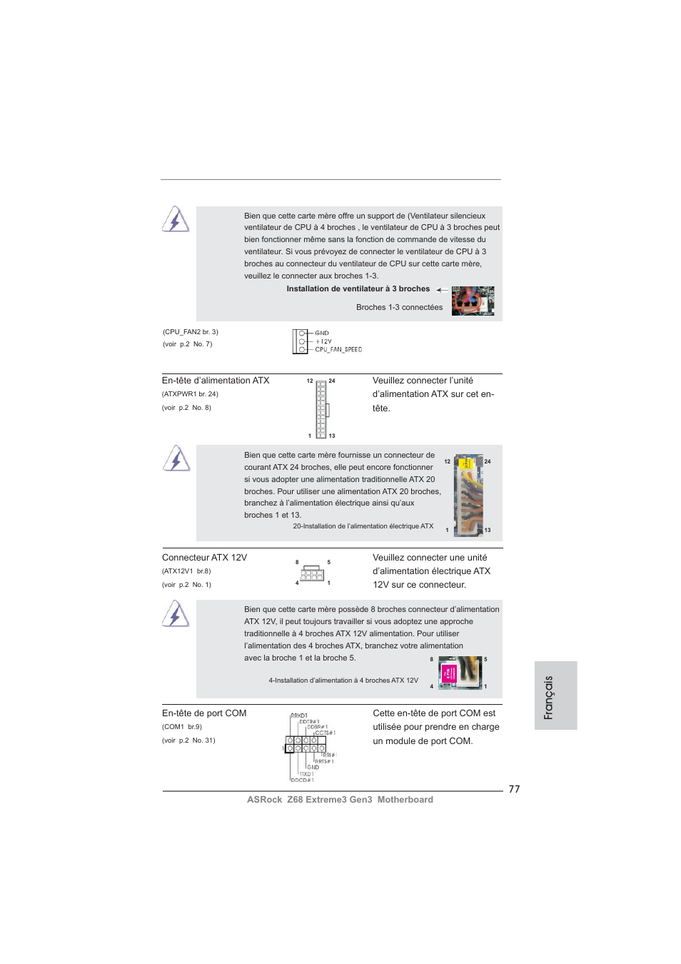Français | ASRock Z68 Extreme3 Gen3 User Manual | Page 77 / 217