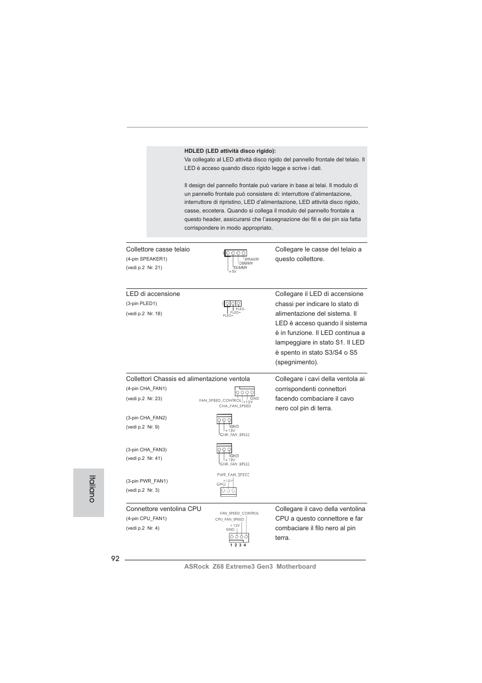 Italiano | ASRock Z68 Extreme3 Gen3 User Manual | Page 92 / 217