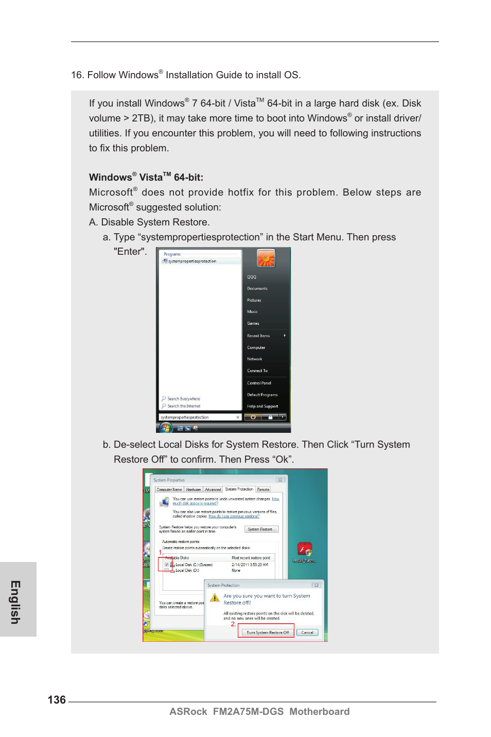 English | ASRock FM2A75M-DGS User Manual | Page 136 / 138