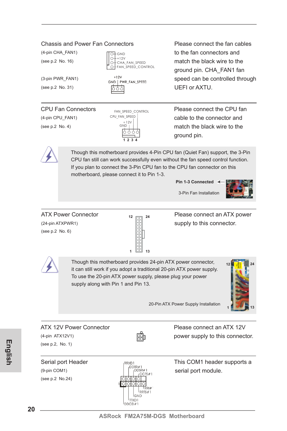 English | ASRock FM2A75M-DGS User Manual | Page 20 / 138
