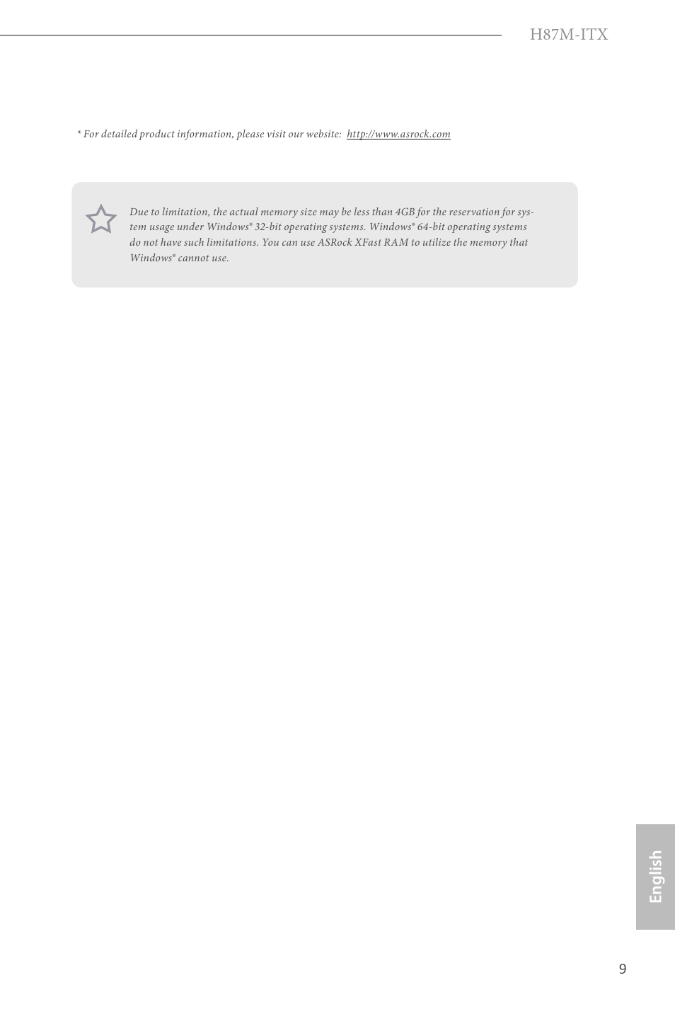 H87m-itx, English | ASRock H87M-ITX User Manual | Page 10 / 149