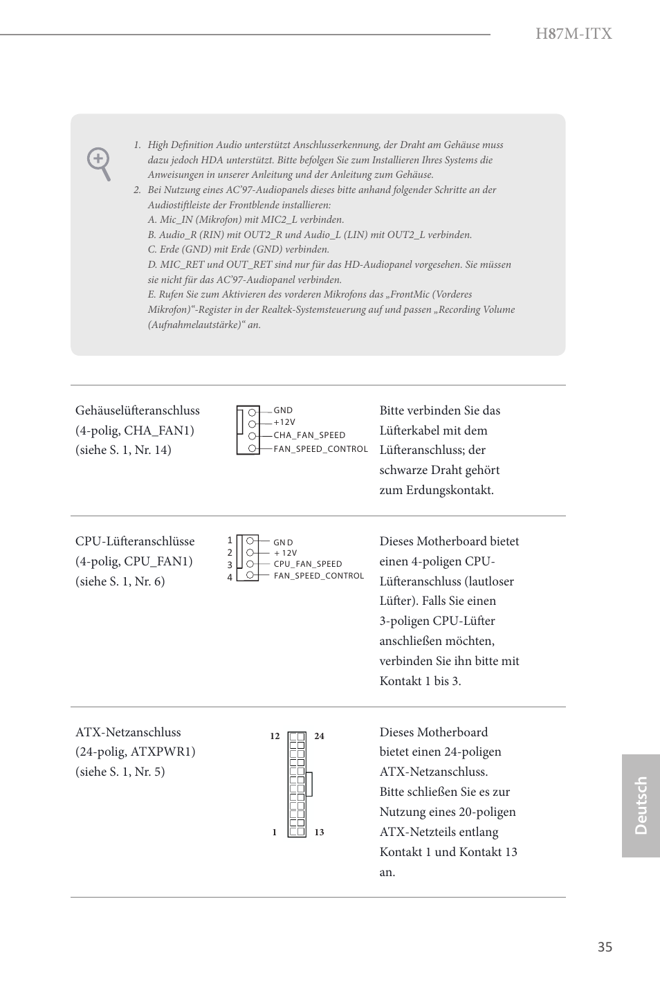H 8 7m-itx, Deutsch | ASRock H87M-ITX User Manual | Page 36 / 149