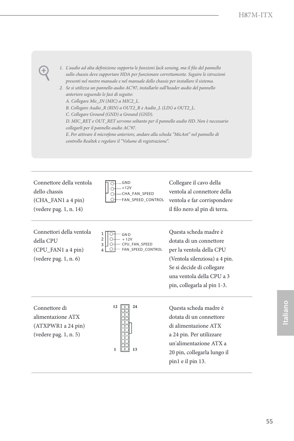 H 8 7m-itx, Italiano | ASRock H87M-ITX User Manual | Page 56 / 149
