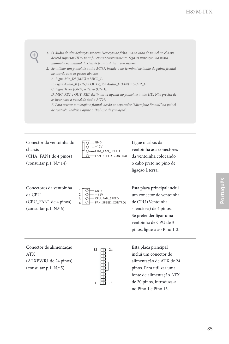 H 8 7m-itx, Por tuguês | ASRock H87M-ITX User Manual | Page 86 / 149