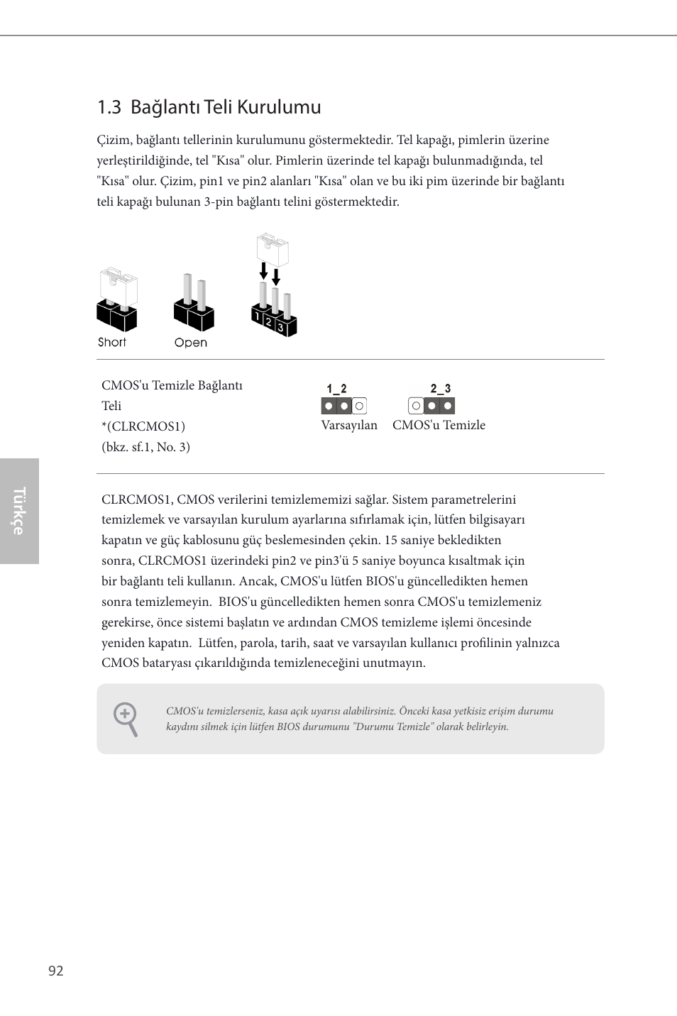 3 bağlantı teli kurulumu | ASRock H87M-ITX User Manual | Page 93 / 149