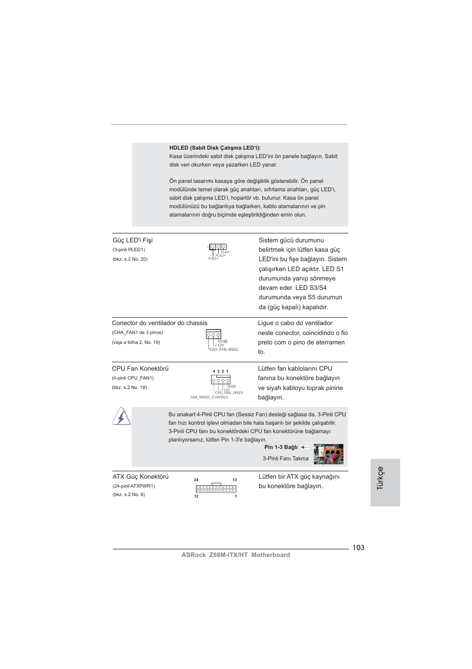 Türkçe | ASRock Z68M-ITX__HT User Manual | Page 103 / 154