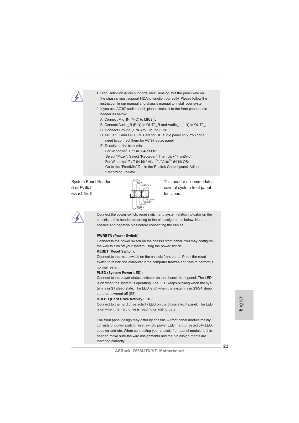 English | ASRock Z68M-ITX__HT User Manual | Page 23 / 154