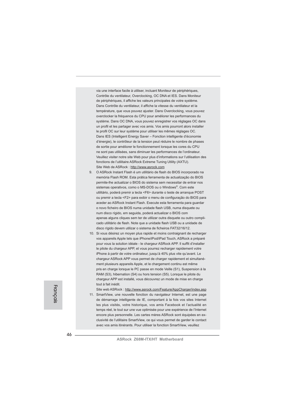 Français | ASRock Z68M-ITX__HT User Manual | Page 46 / 154