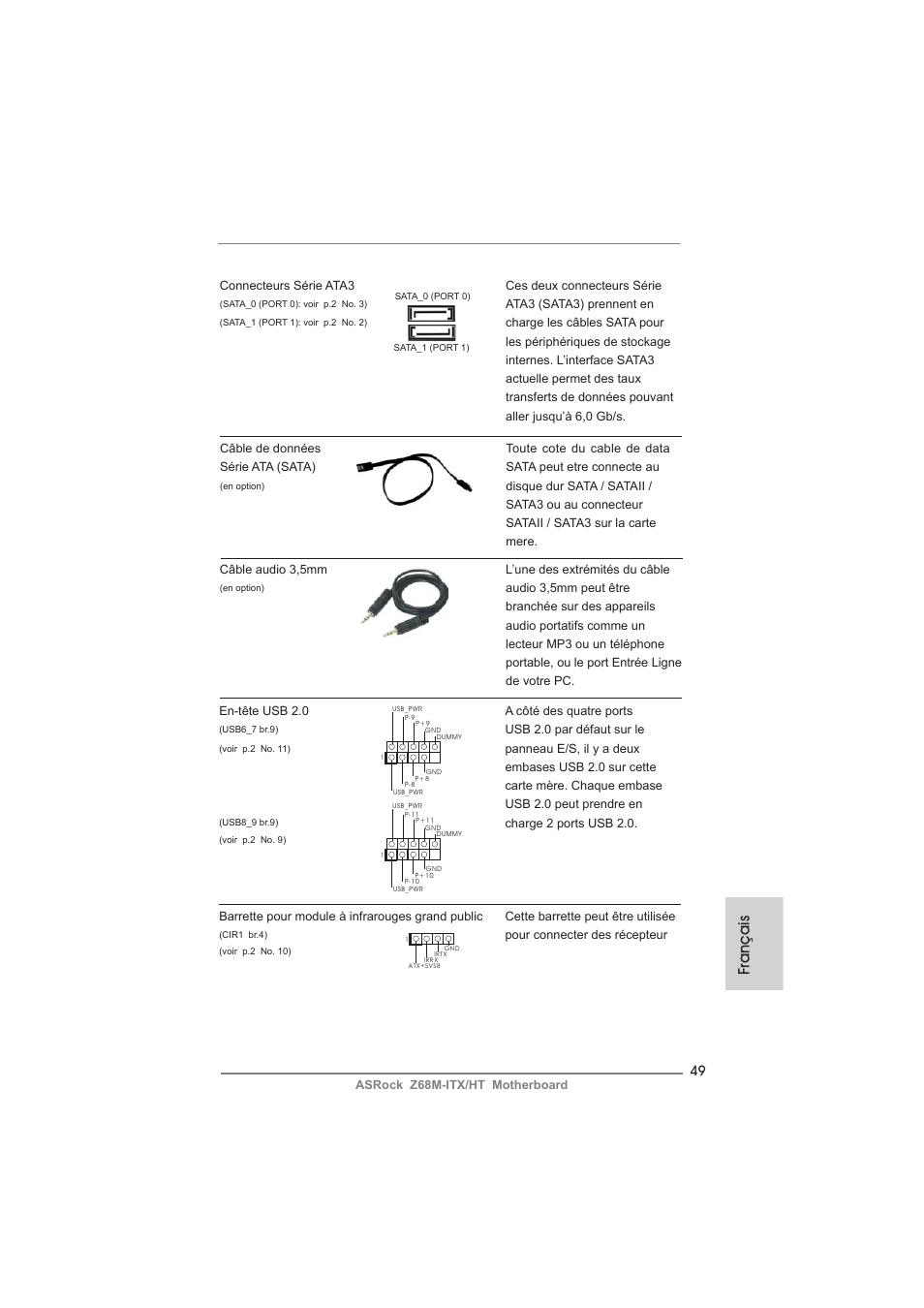 Français | ASRock Z68M-ITX__HT User Manual | Page 49 / 154