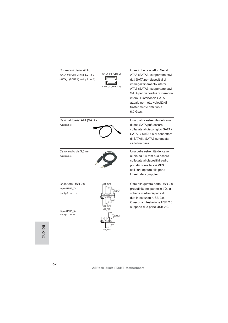 Italiano | ASRock Z68M-ITX__HT User Manual | Page 62 / 154