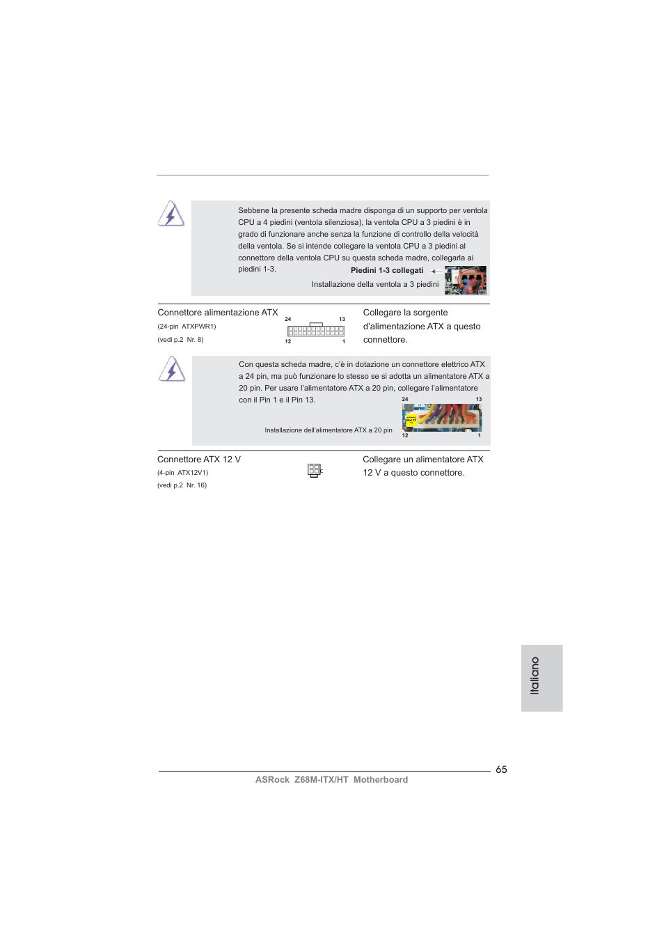 Italiano | ASRock Z68M-ITX__HT User Manual | Page 65 / 154