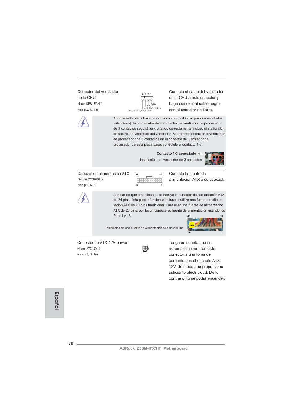 Español | ASRock Z68M-ITX__HT User Manual | Page 78 / 154