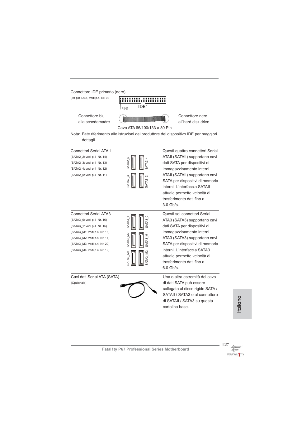 Italiano | ASRock Fatal1ty P67 Professional User Manual | Page 123 / 314