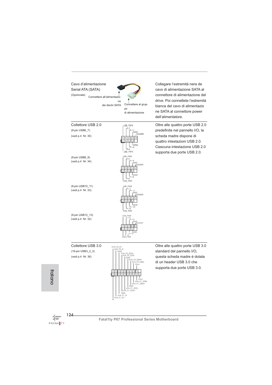 Italiano | ASRock Fatal1ty P67 Professional User Manual | Page 124 / 314