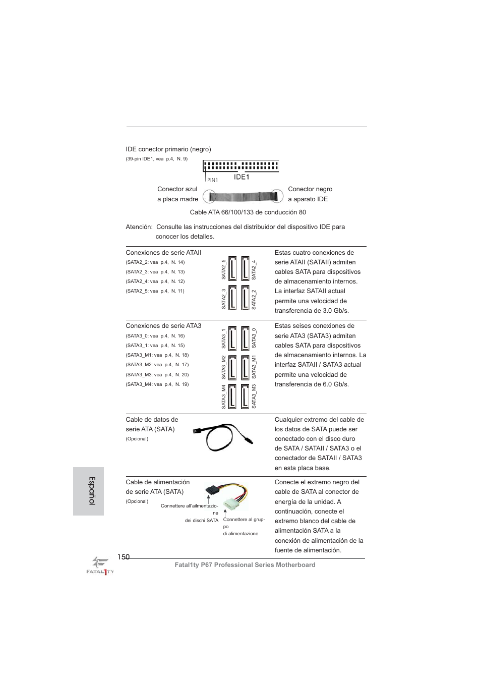 Español | ASRock Fatal1ty P67 Professional User Manual | Page 150 / 314