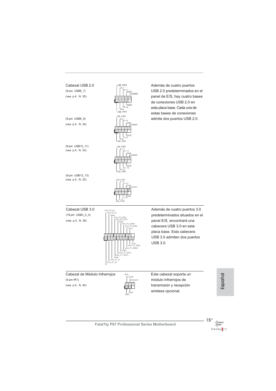 Español | ASRock Fatal1ty P67 Professional User Manual | Page 151 / 314