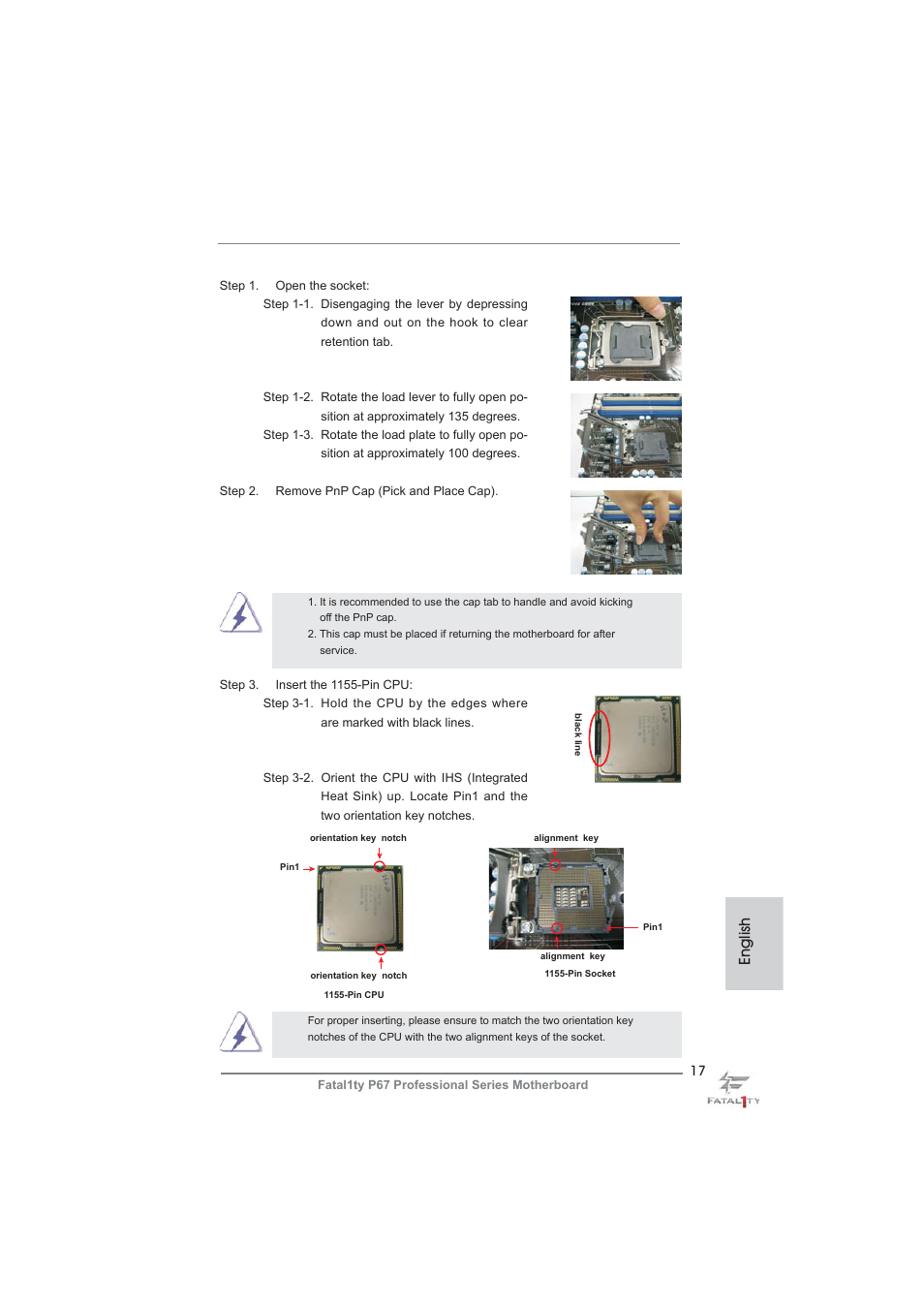 English | ASRock Fatal1ty P67 Professional User Manual | Page 17 / 314