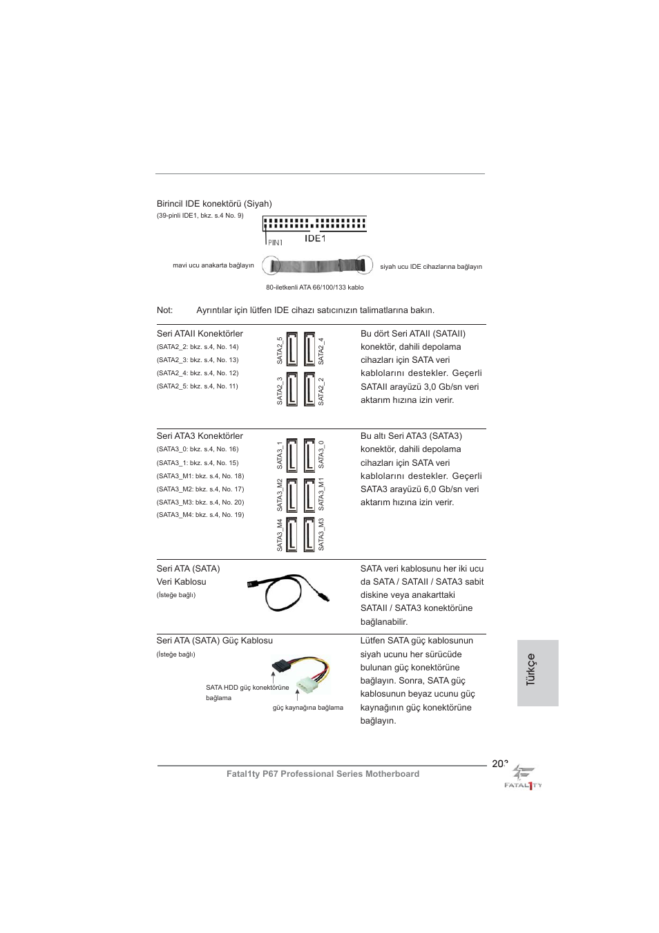 Türkçe | ASRock Fatal1ty P67 Professional User Manual | Page 203 / 314