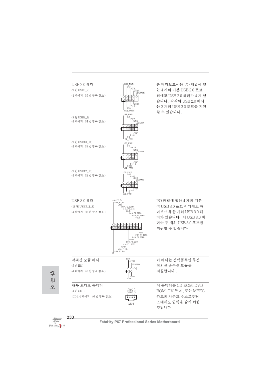 한 국 어 | ASRock Fatal1ty P67 Professional User Manual | Page 230 / 314