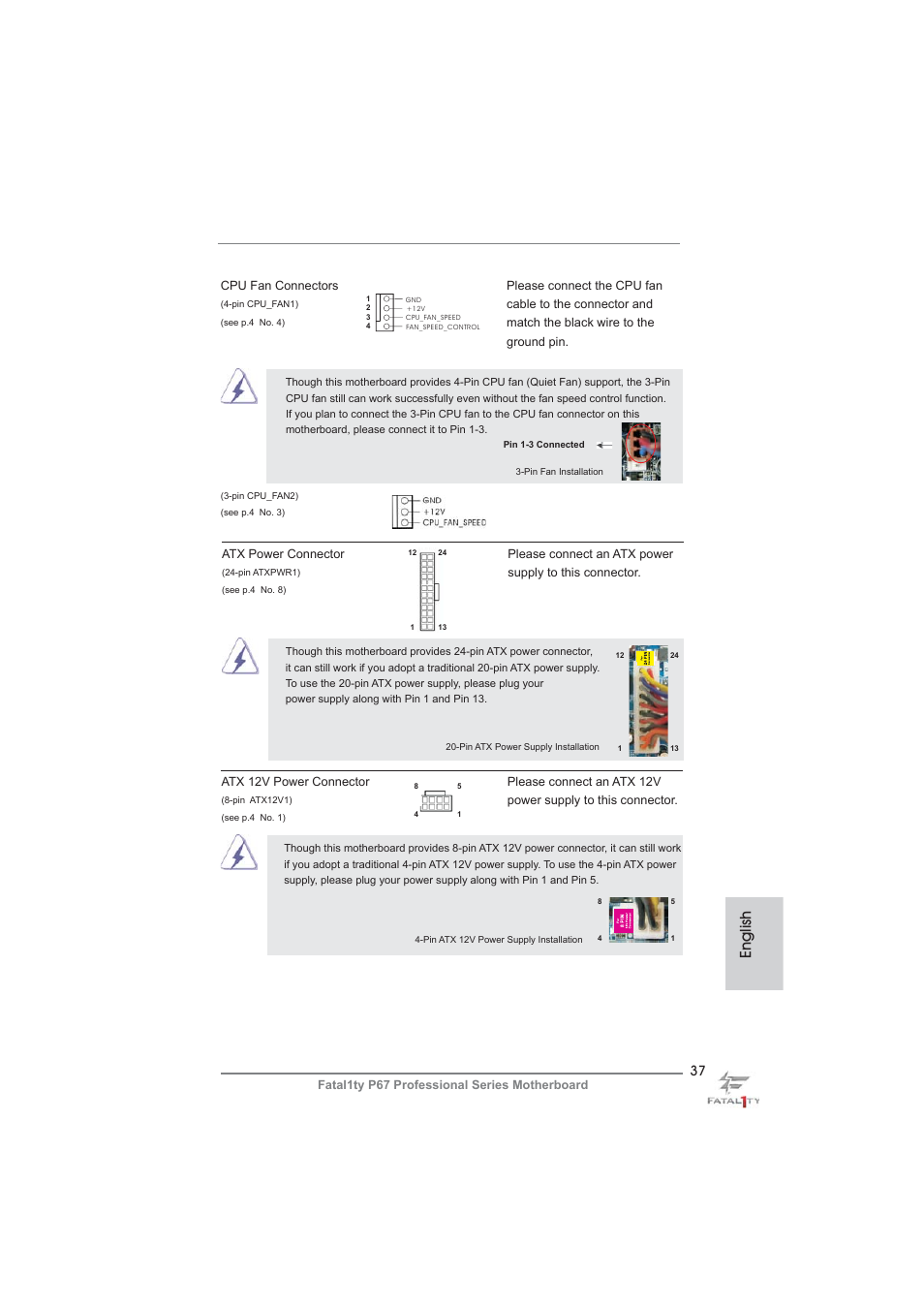 English | ASRock Fatal1ty P67 Professional User Manual | Page 37 / 314