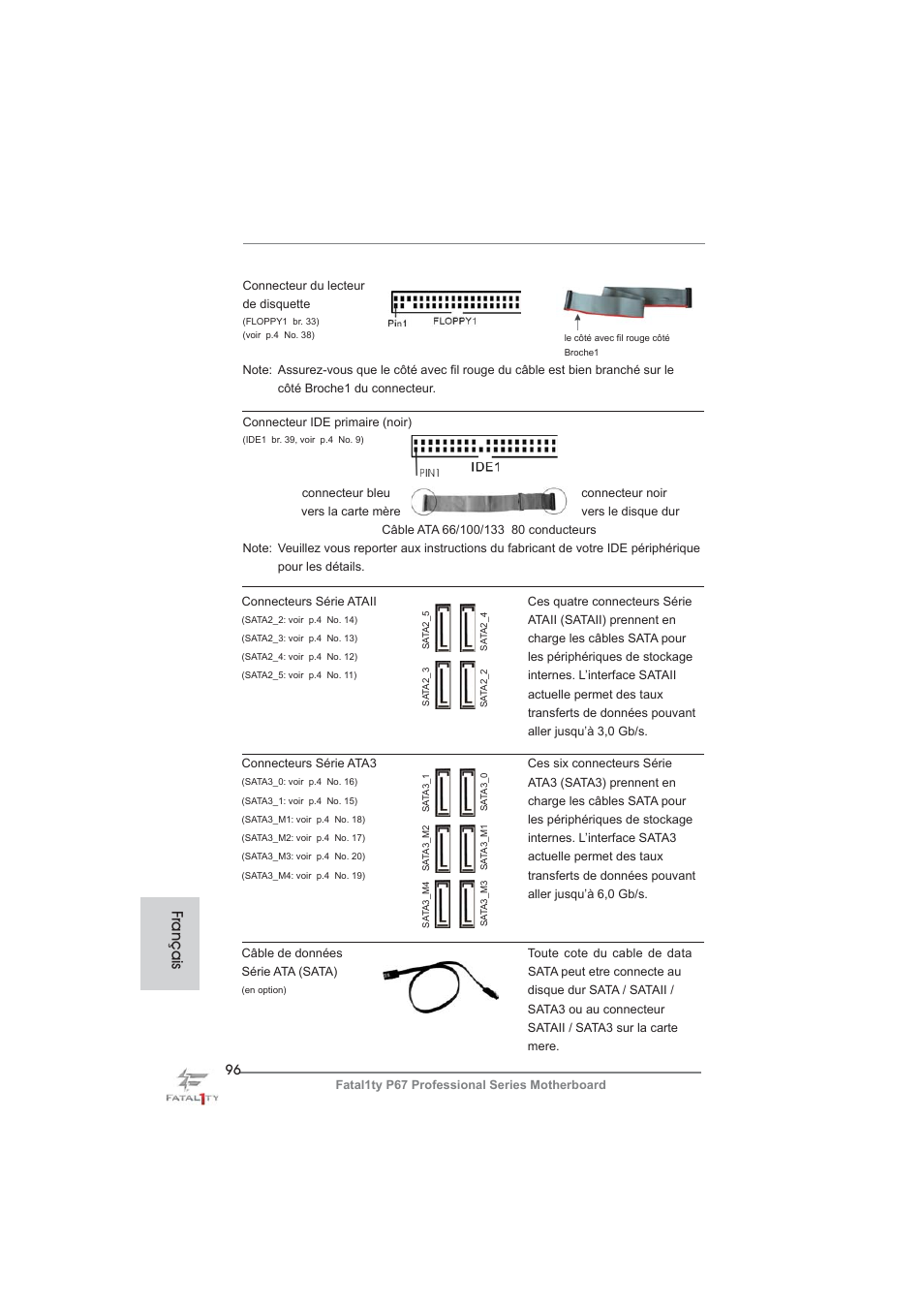 Français | ASRock Fatal1ty P67 Professional User Manual | Page 96 / 314