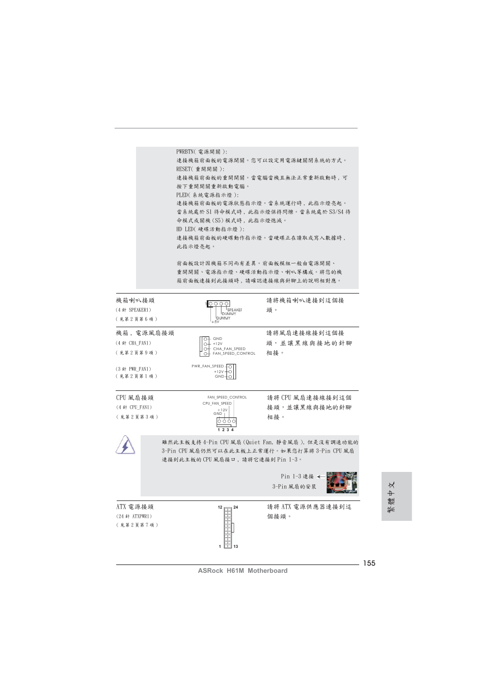 繁體中文 | ASRock H61M User Manual | Page 155 / 158