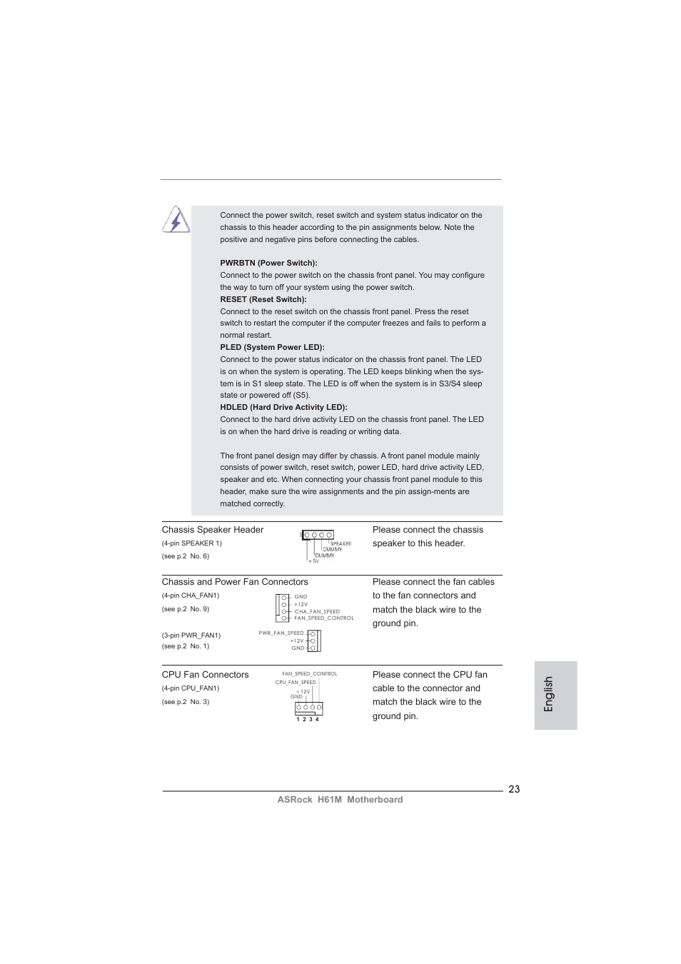 English | ASRock H61M User Manual | Page 23 / 158