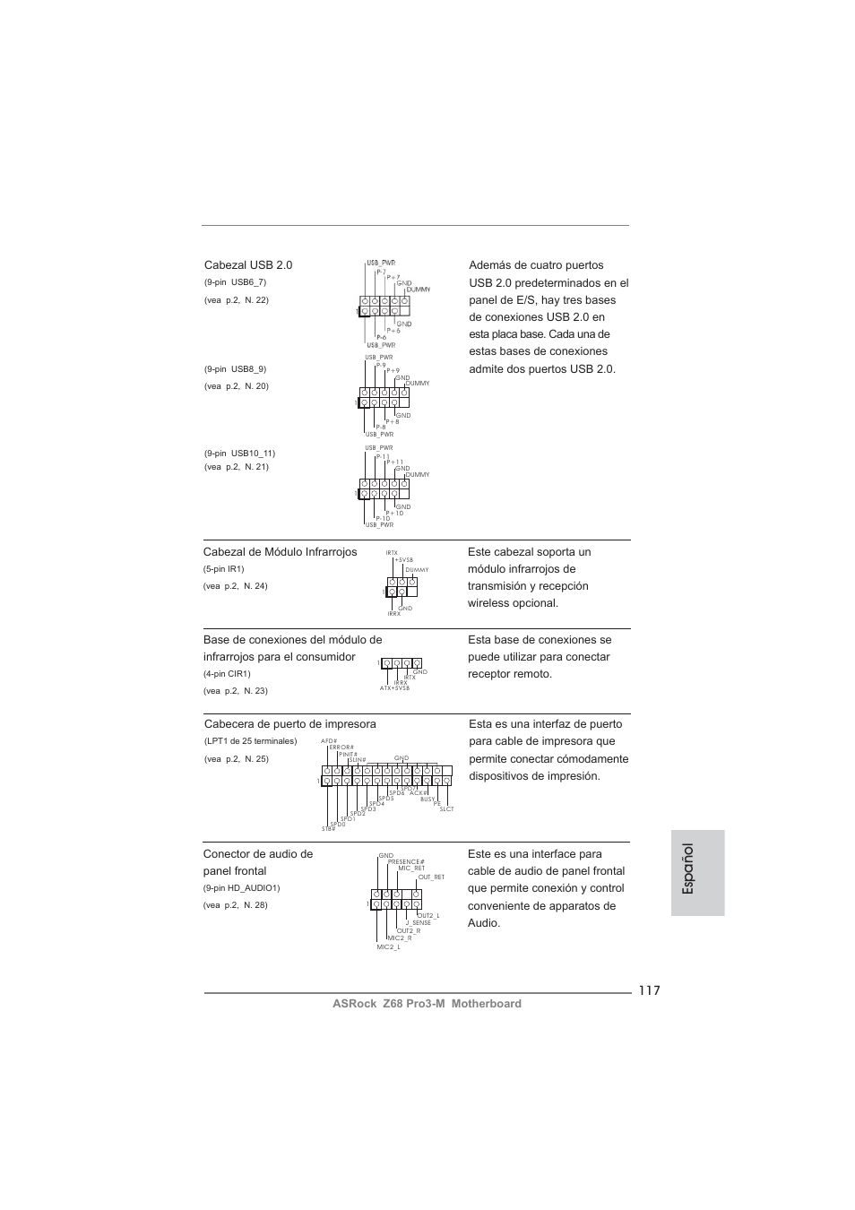 Español | ASRock Z68 Pro3-M User Manual | Page 117 / 256
