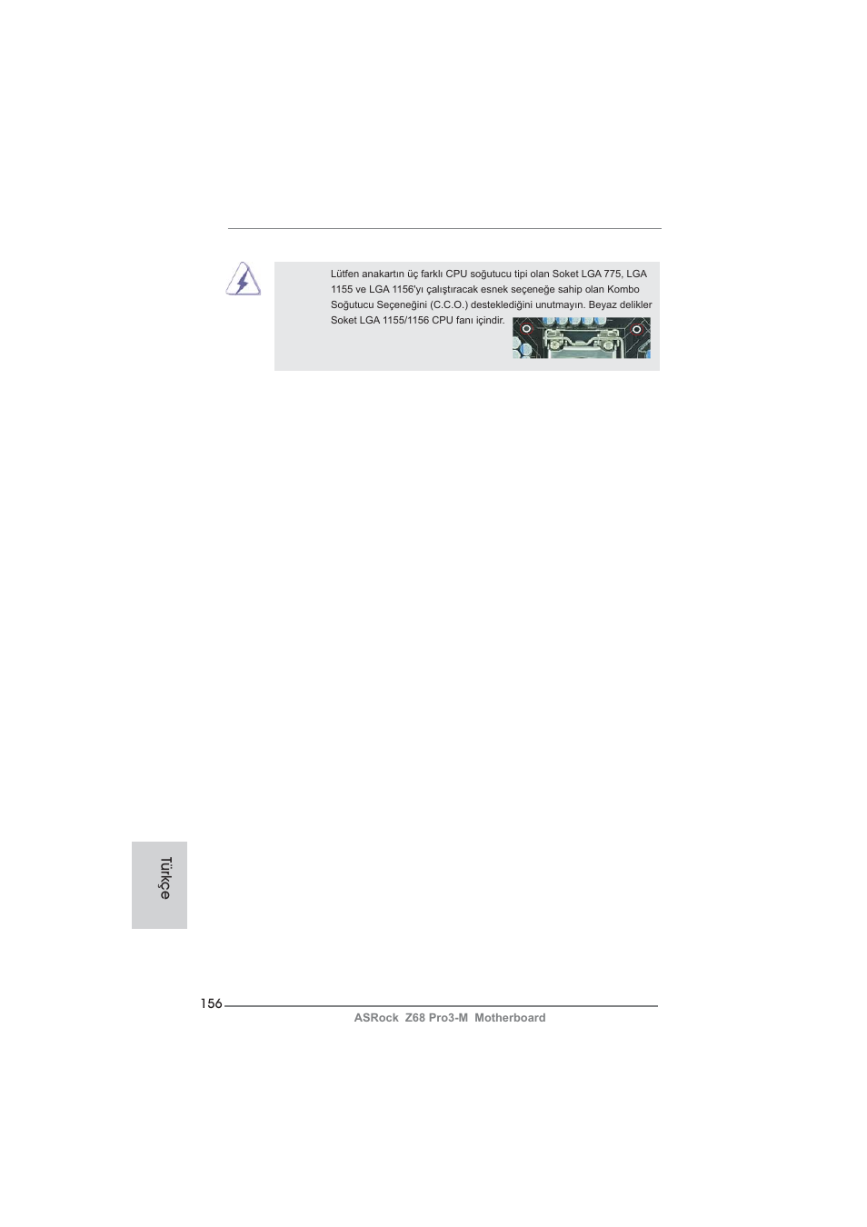 Türkçe | ASRock Z68 Pro3-M User Manual | Page 156 / 256