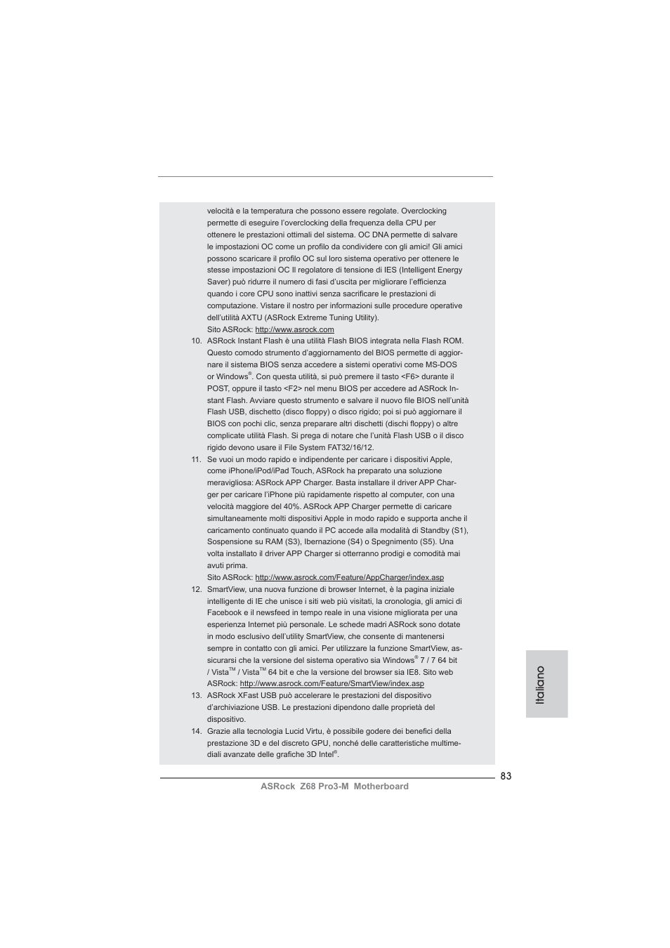 Italiano | ASRock Z68 Pro3-M User Manual | Page 83 / 256