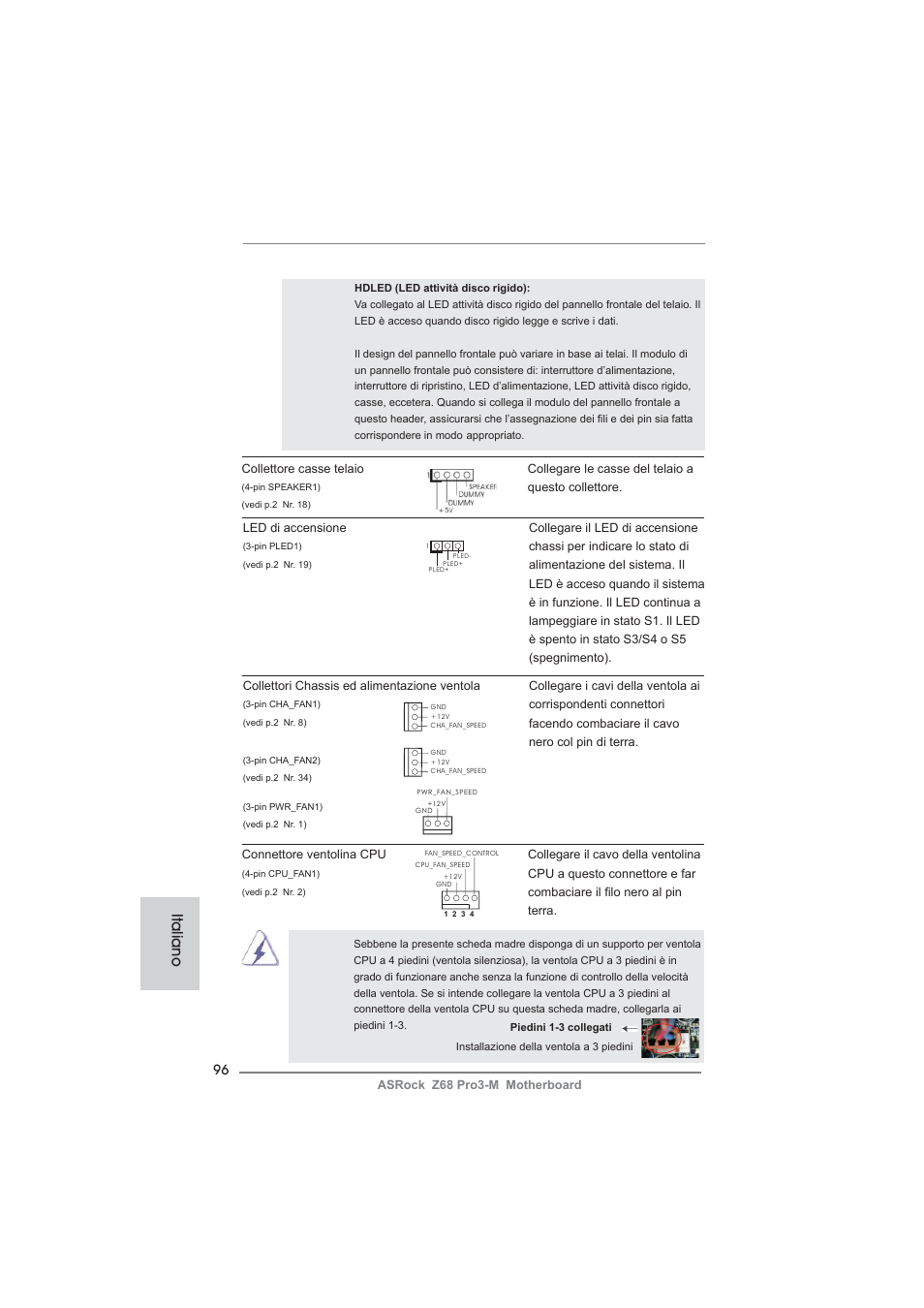 Italiano | ASRock Z68 Pro3-M User Manual | Page 96 / 256
