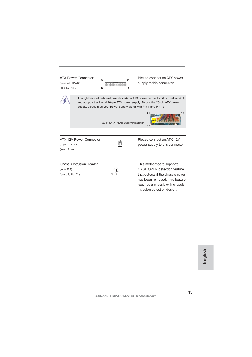 English | ASRock FM2A55M-VG3 User Manual | Page 13 / 46