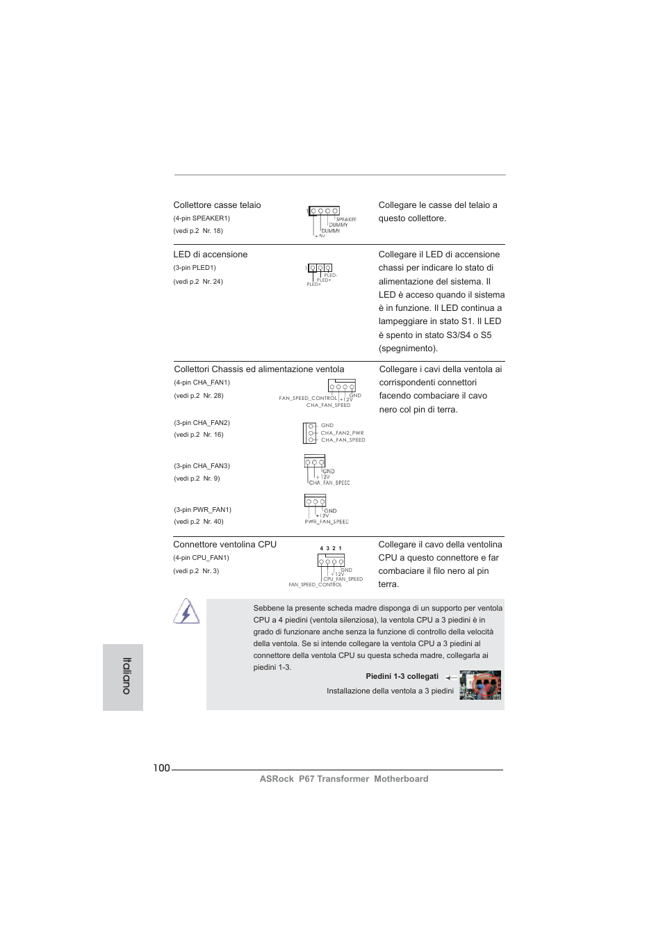 Italiano | ASRock P67 Transformer User Manual | Page 100 / 266