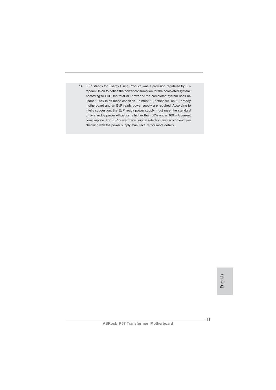 ASRock P67 Transformer User Manual | Page 11 / 266