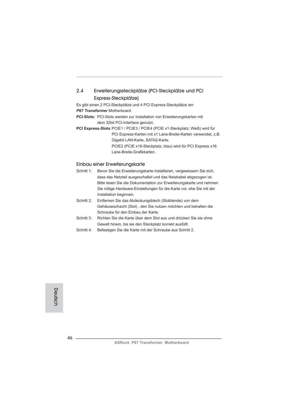 ASRock P67 Transformer User Manual | Page 46 / 266