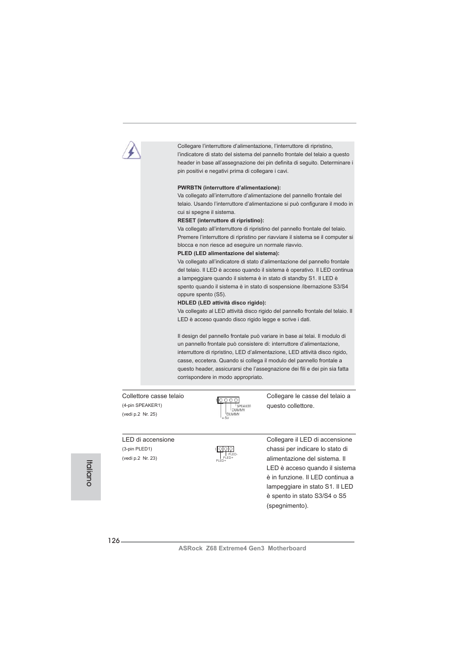 Italiano | ASRock Z68 Extreme4 Gen3 User Manual | Page 126 / 322