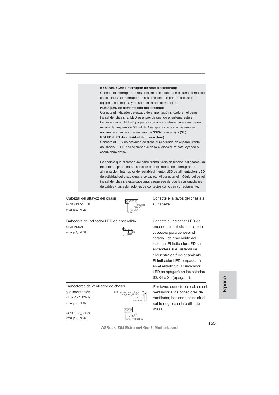 Español | ASRock Z68 Extreme4 Gen3 User Manual | Page 155 / 322