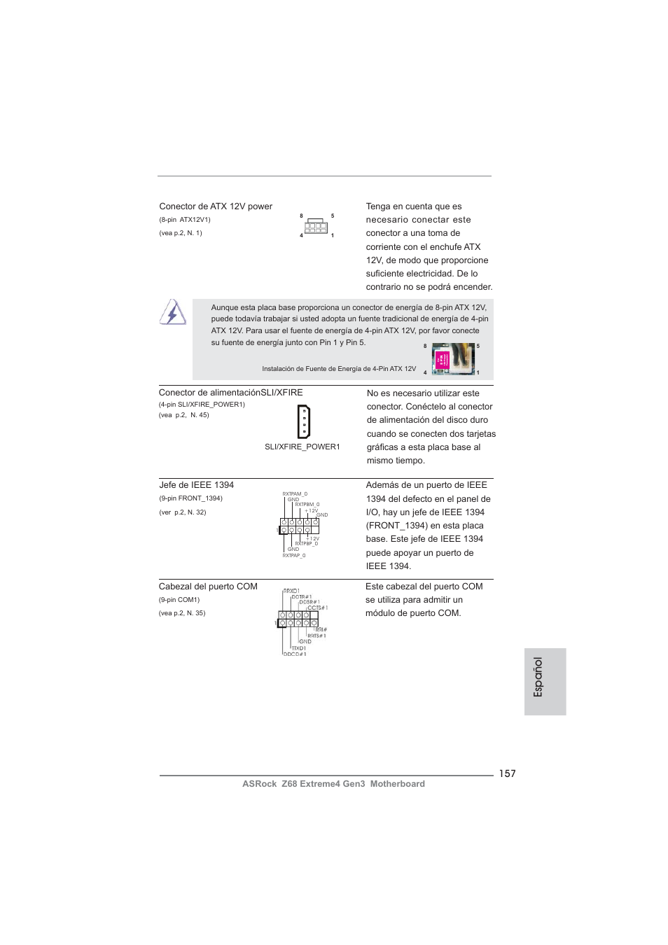 Español | ASRock Z68 Extreme4 Gen3 User Manual | Page 157 / 322