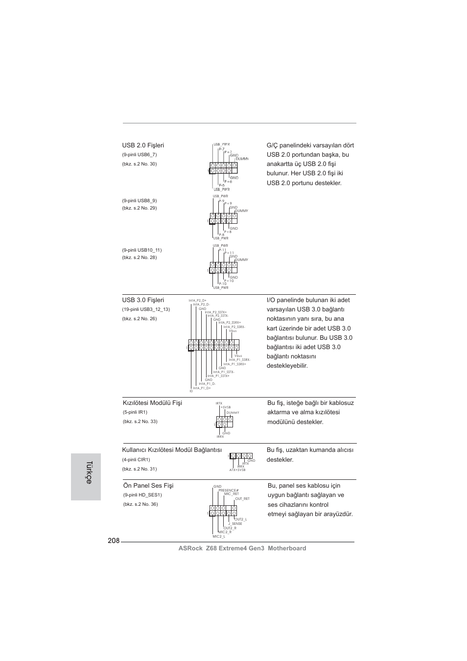 Türkçe | ASRock Z68 Extreme4 Gen3 User Manual | Page 208 / 322