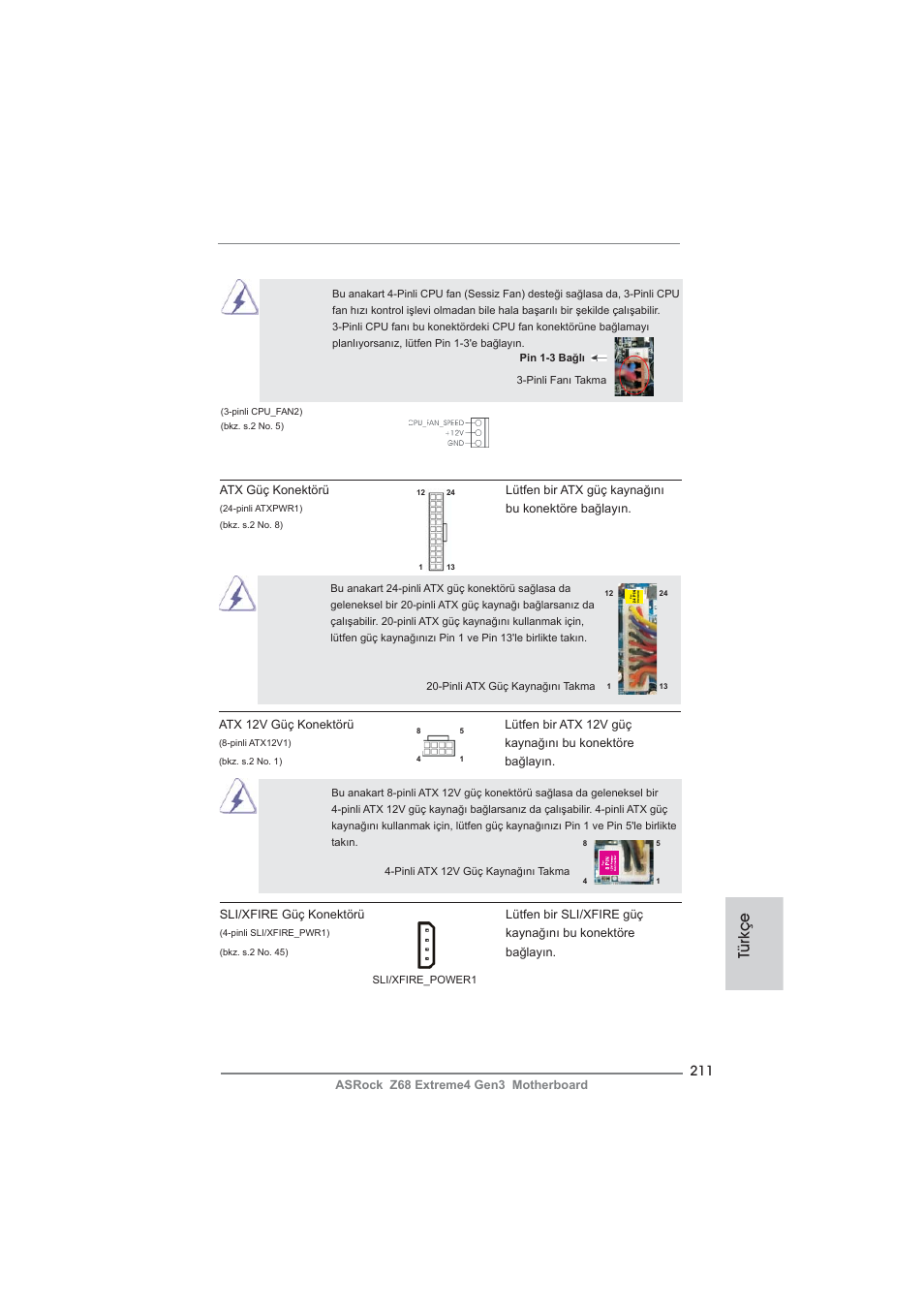 Türkçe | ASRock Z68 Extreme4 Gen3 User Manual | Page 211 / 322