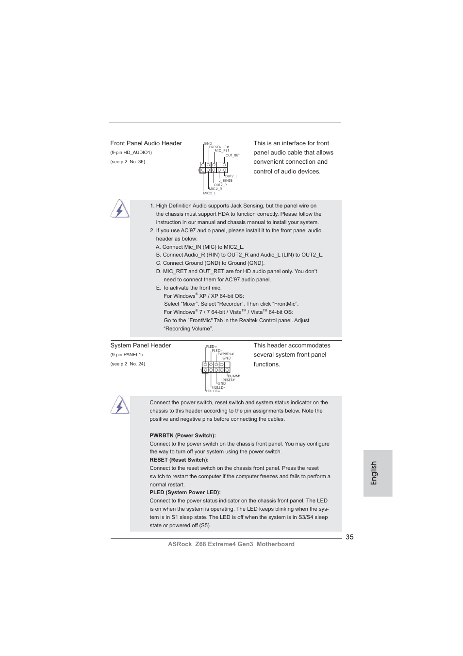 English | ASRock Z68 Extreme4 Gen3 User Manual | Page 35 / 322
